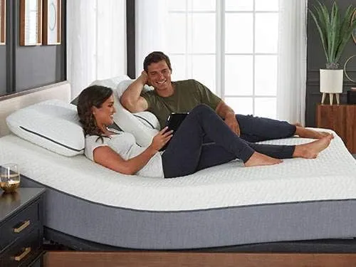 100% Pima Cotton Real 1500 TC 4-Piece Top Split Head Queen Sheets for Adjustable Beds, Designed for Sleep Number Beds- 28'' Split from The Top, 15" Deep Pocket Fit - White