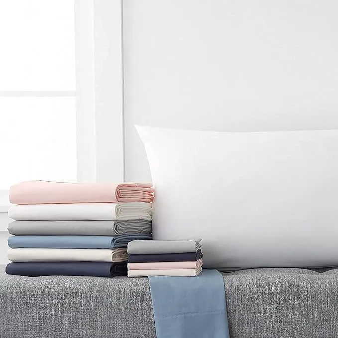 100% Pima Cotton Real 1500 TC 4-Piece Top Split Head Queen Sheets for Adjustable Beds, Designed for Sleep Number Beds- 28'' Split from The Top, 15" Deep Pocket Fit - White