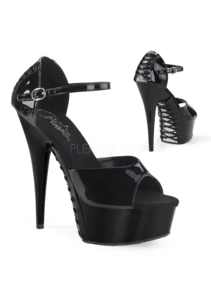 6" Heel, 1 3/4" PF d'Orsay Sandal w/ Corset Lacing