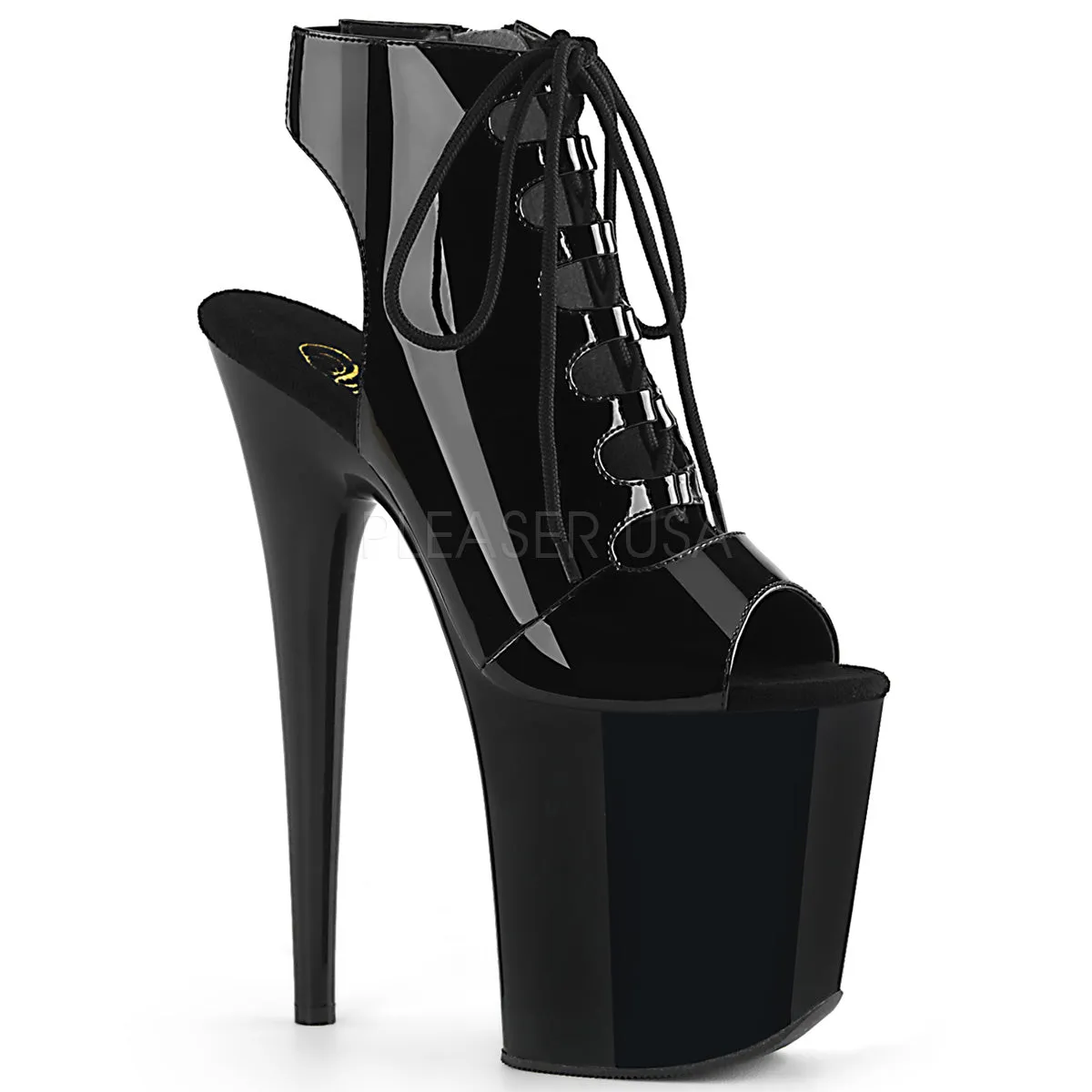 8 Inch Heel FLAMINGO-800-20 Black Pat