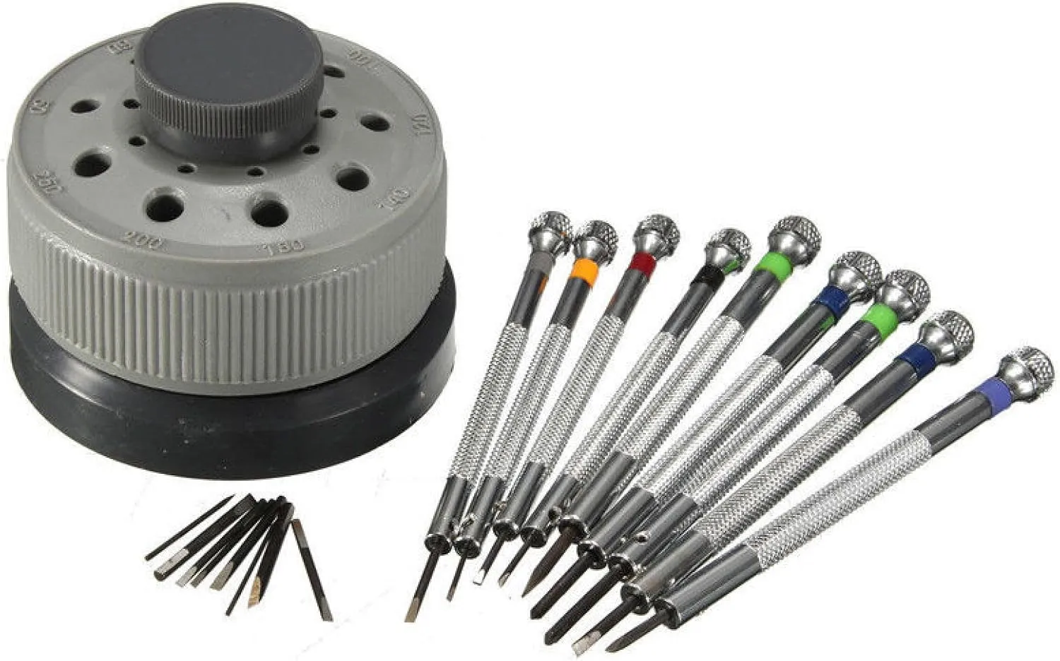 9 Size Metal Plastic Precision Screwdriver Set Watch Slotted Flat Blade Watch Accessories