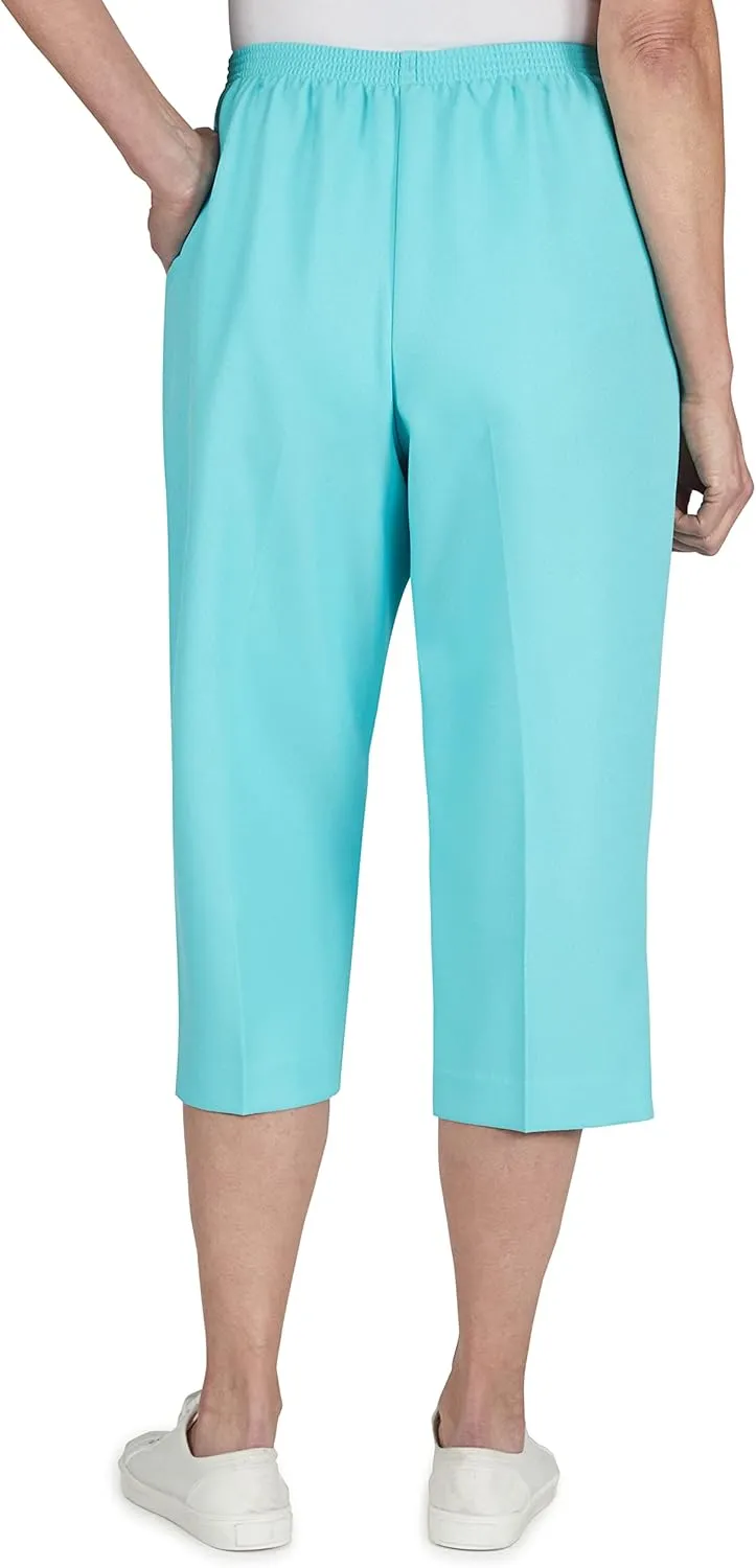 Alfred Dunner Womens Textured Capri