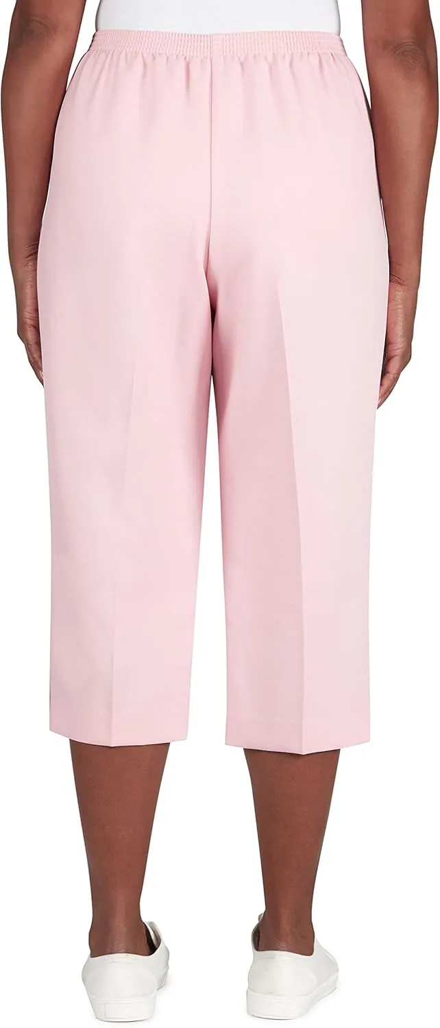 Alfred Dunner Womens Textured Capri