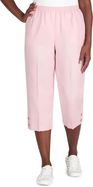 Alfred Dunner Womens Textured Capri