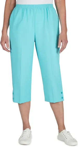 Alfred Dunner Womens Textured Capri