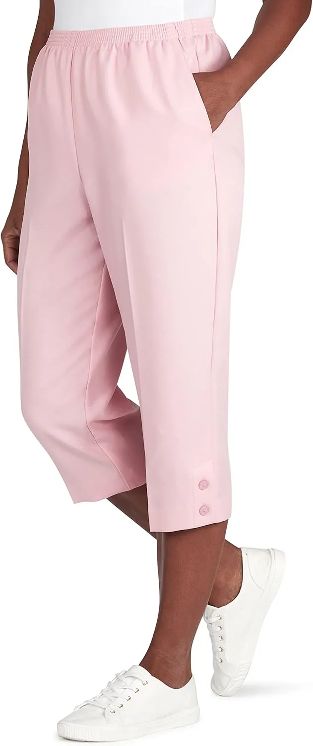 Alfred Dunner Womens Textured Capri