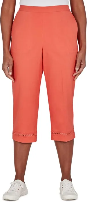 Alfred Dunner Women's Twill Regular Fit Capri