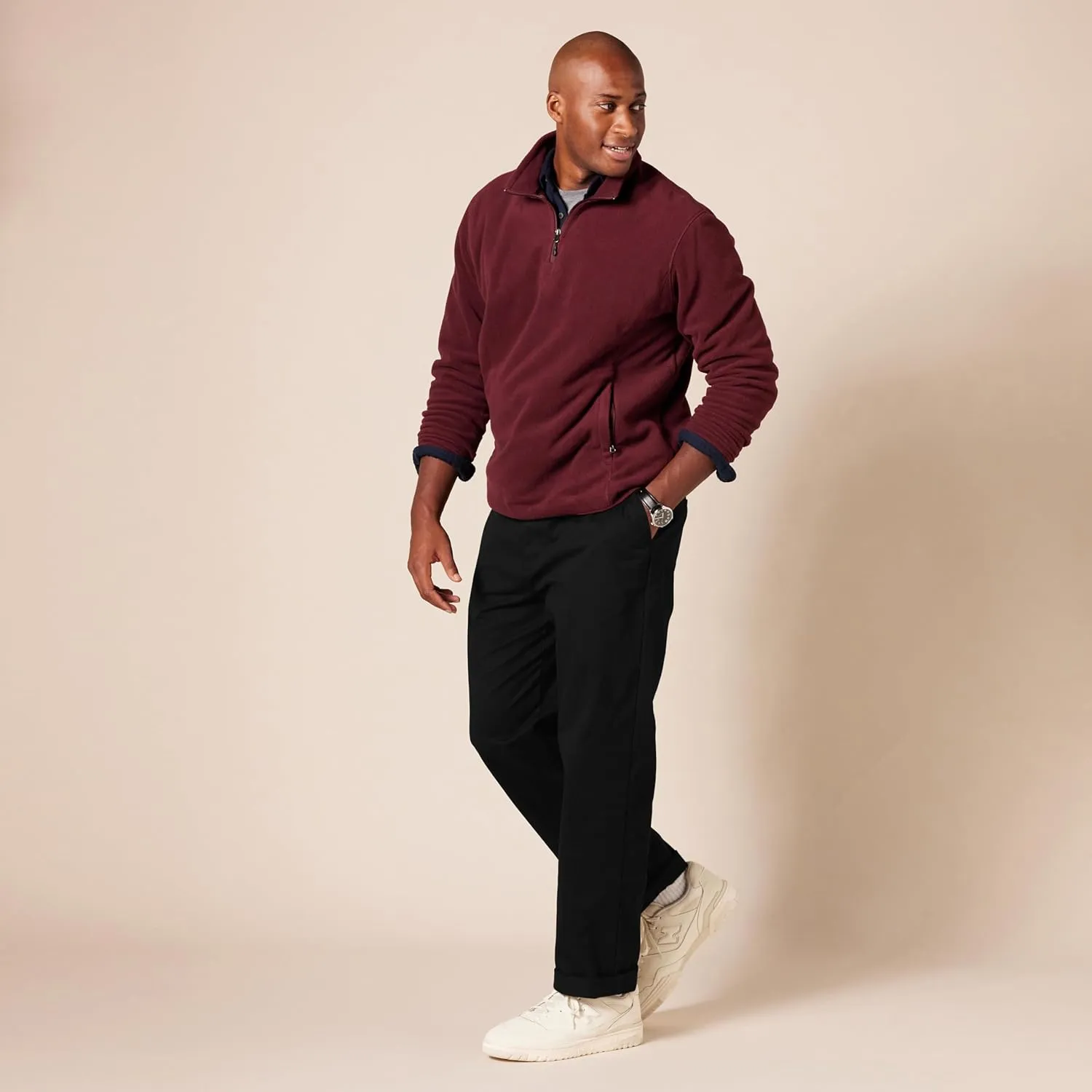 Amazon Essentials Men's Classic-Fit Wrinkle-Resistant Flat-Front Chino Pant (Available in Big & Tall)