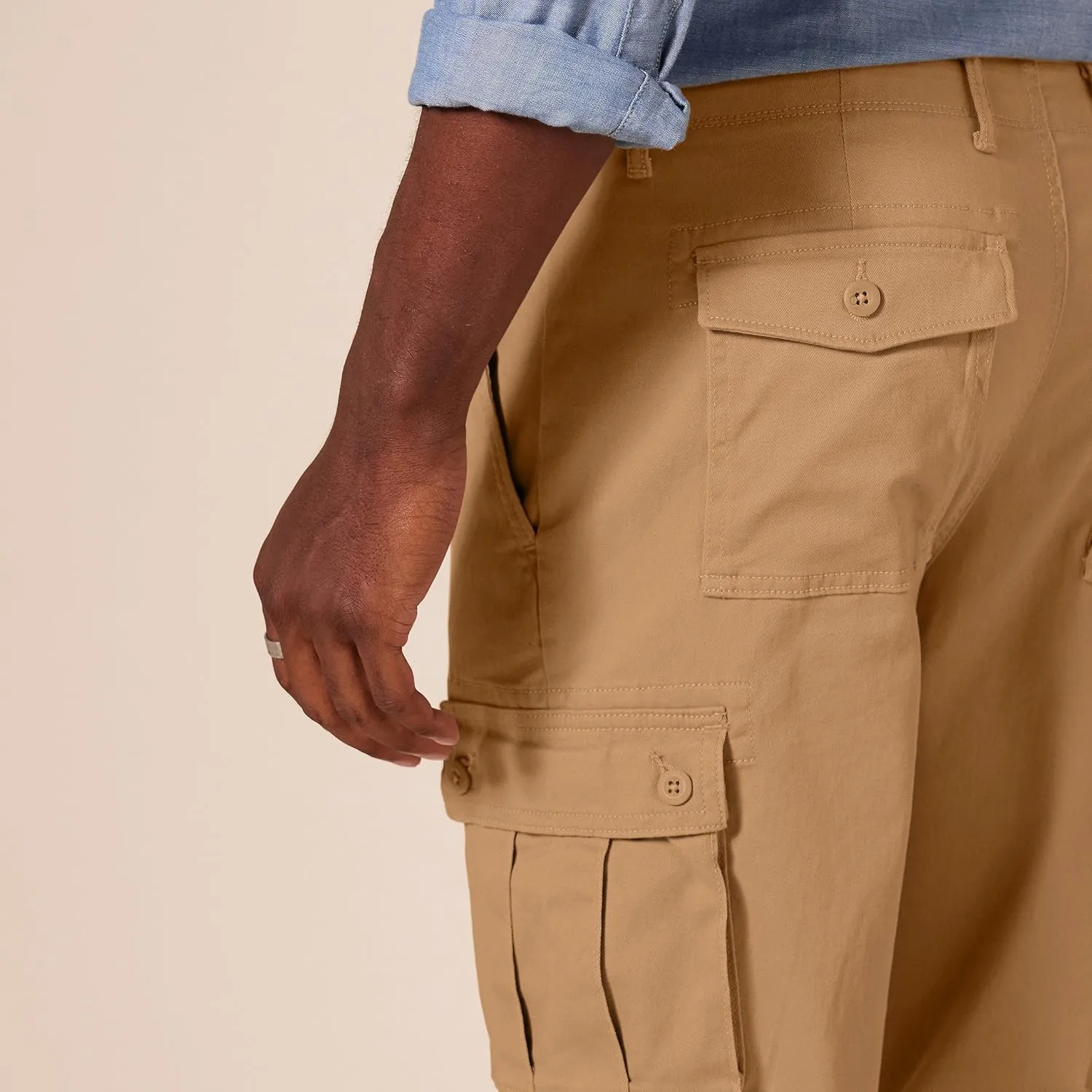 Amazon Essentials Men's Straight-Fit Stretch Cargo Pant (Available in Big & Tall)