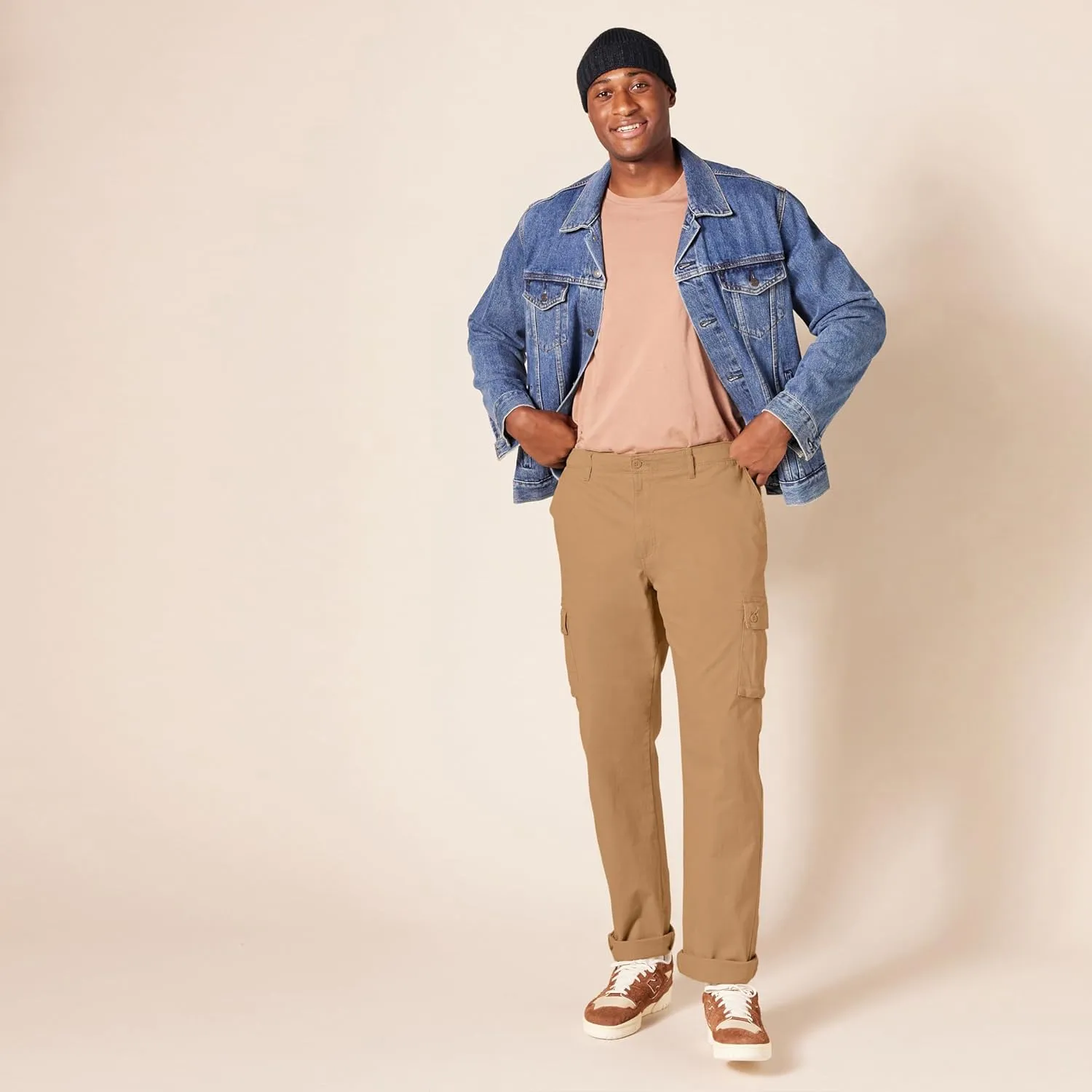 Amazon Essentials Men's Straight-Fit Stretch Cargo Pant (Available in Big & Tall)