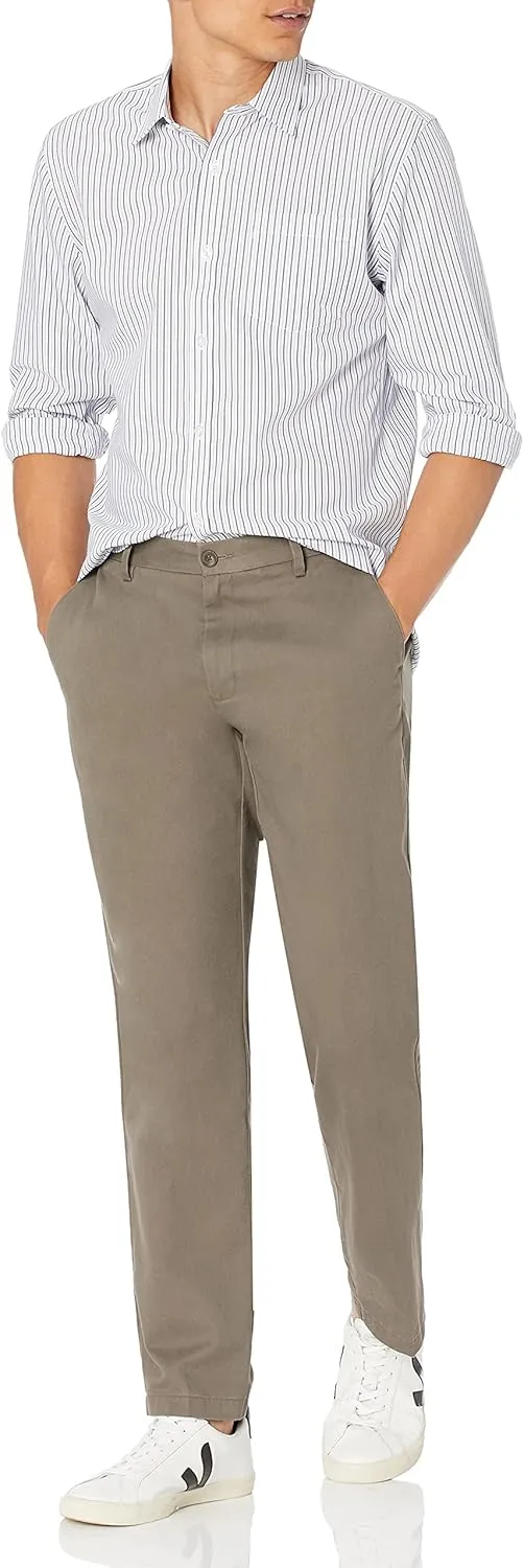 Amazon Essentials Men's Straight-Fit Wrinkle-Resistant Flat-Front Chino Pant