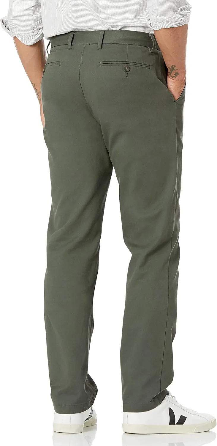 Amazon Essentials Men's Straight-Fit Wrinkle-Resistant Flat-Front Chino Pant