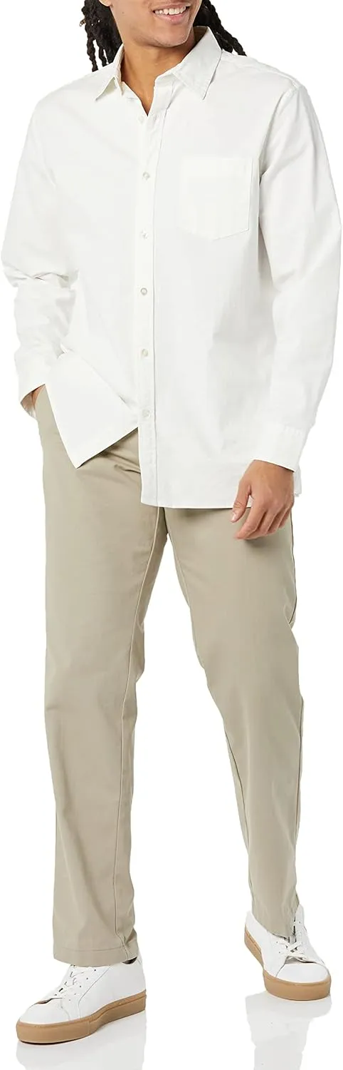 Amazon Essentials Men's Straight-Fit Wrinkle-Resistant Flat-Front Chino Pant