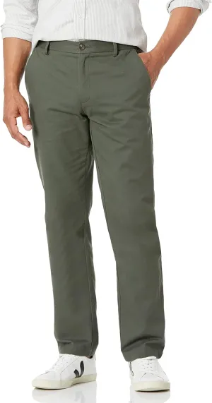 Amazon Essentials Men's Straight-Fit Wrinkle-Resistant Flat-Front Chino Pant