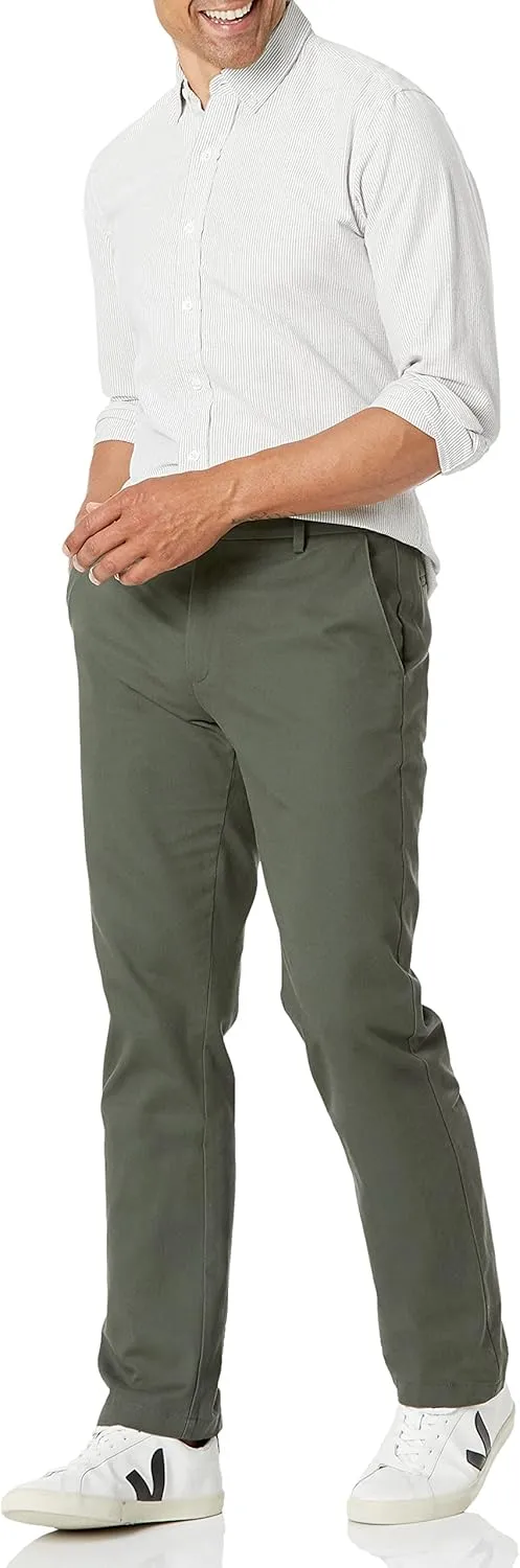 Amazon Essentials Men's Straight-Fit Wrinkle-Resistant Flat-Front Chino Pant