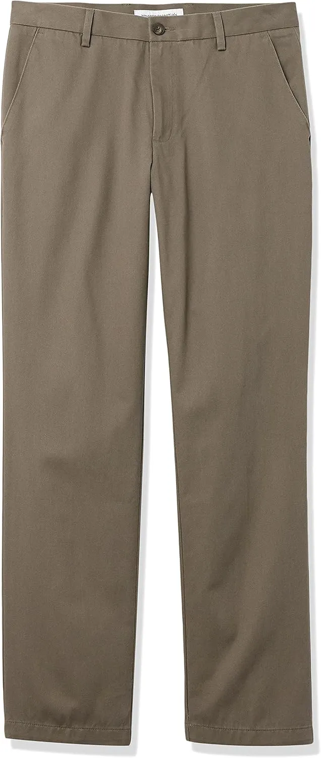 Amazon Essentials Men's Straight-Fit Wrinkle-Resistant Flat-Front Chino Pant