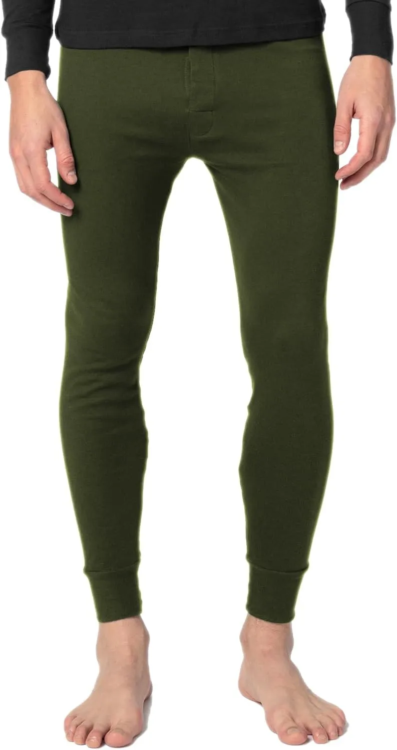 Andrew Scott Men's 3 Pack Premium Cotton Base Layer Long Thermal Underwear Pants
