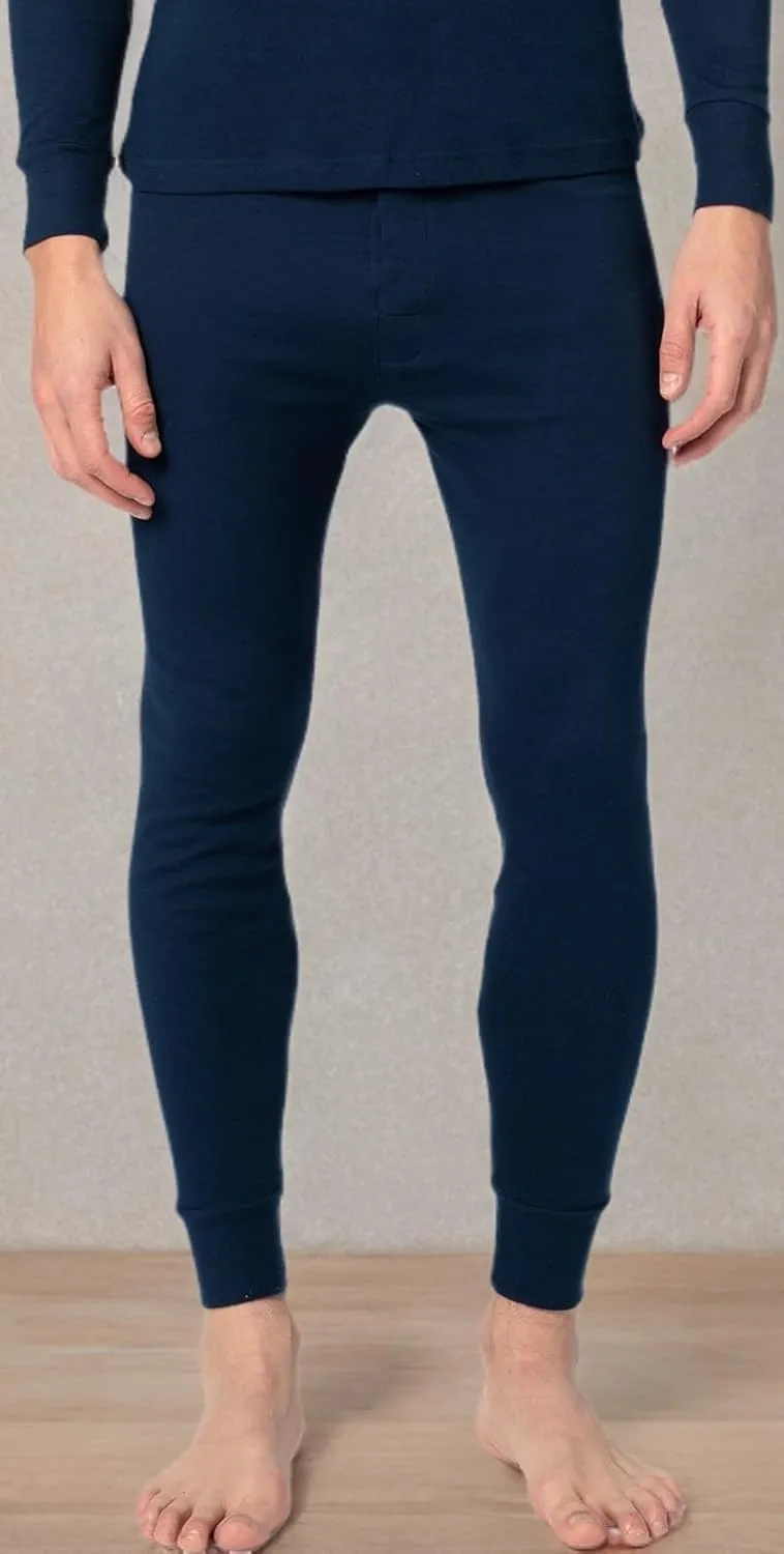 Andrew Scott Men's 3 Pack Premium Cotton Base Layer Long Thermal Underwear Pants