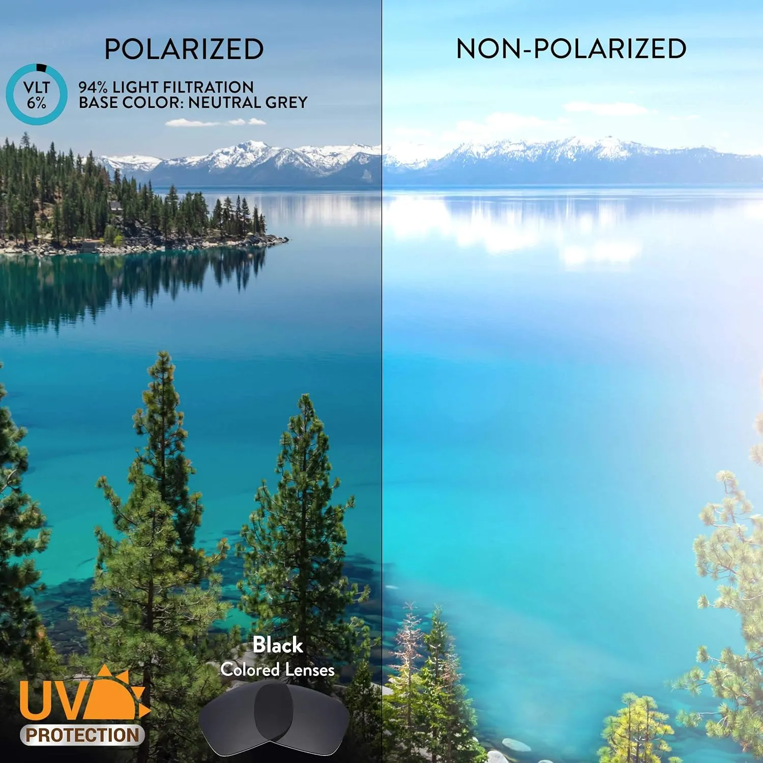 Apex Lenses Non-Polarized Replacement Lenses for Maui Jim Flat Island MJ705 Sunglasses