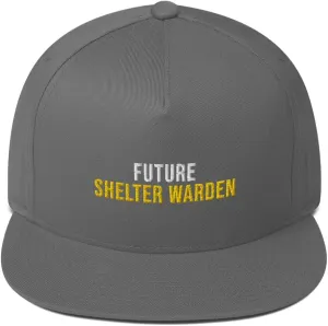 Artist Unknown Future Shelter Warden Hat (Embroidered Flat Bill Cap) Shelter Warden Apparel