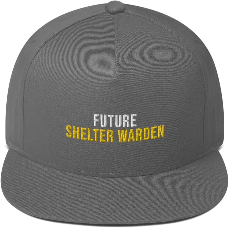 Artist Unknown Future Shelter Warden Hat (Embroidered Flat Bill Cap) Shelter Warden Apparel