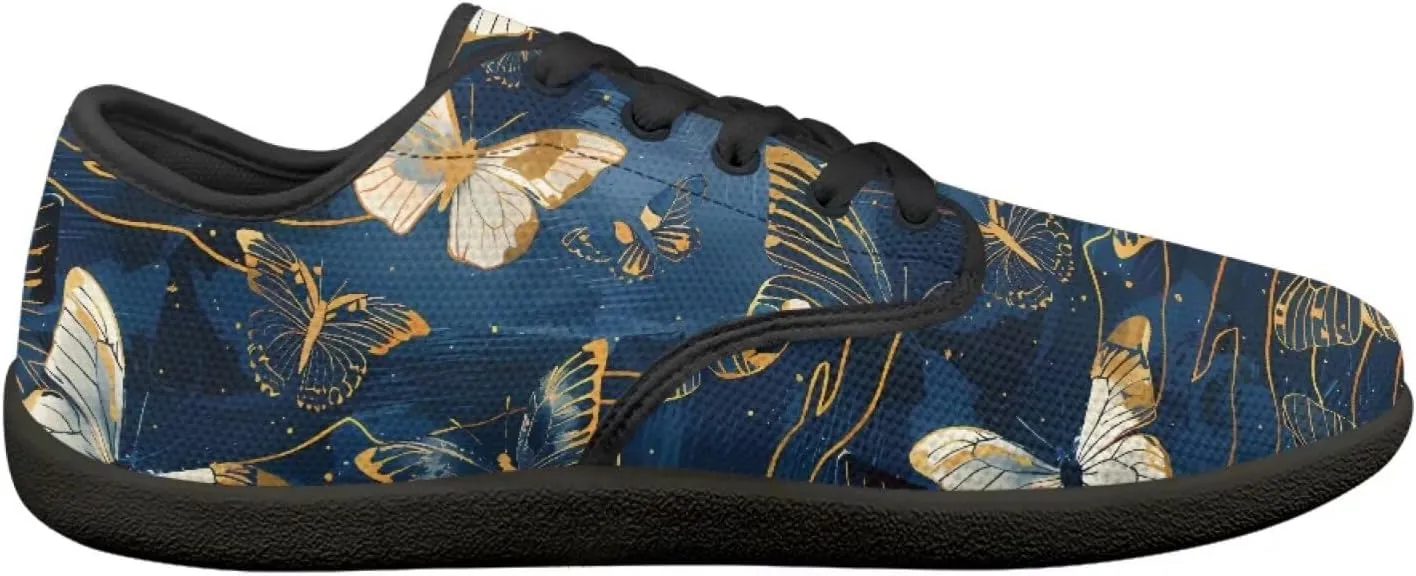 Artistic Marble Print Women's Barefoot Shoes Men Comfort Lace Up Walking Flat Low Tops Work Office Easy Quick Fit