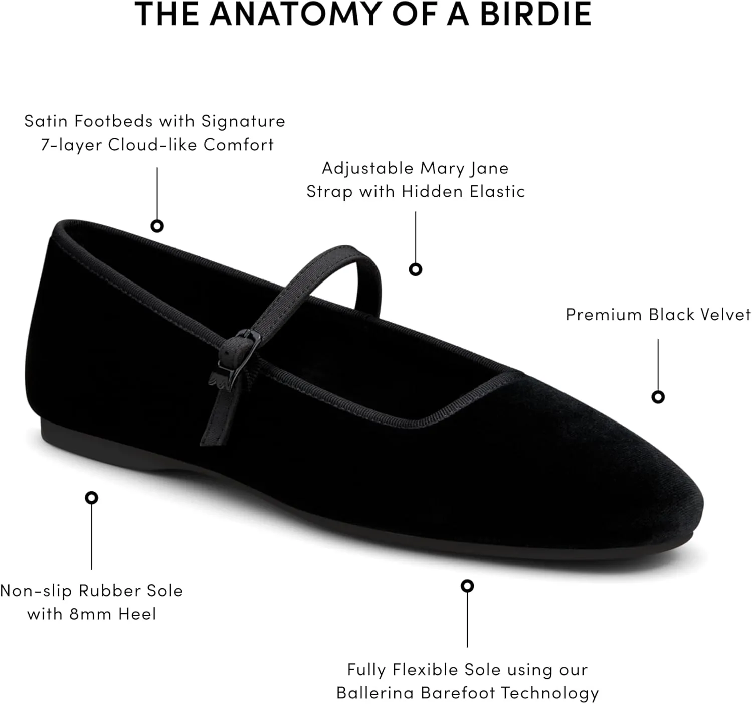 Birdies Women's Hummingbird, Ballet Flats