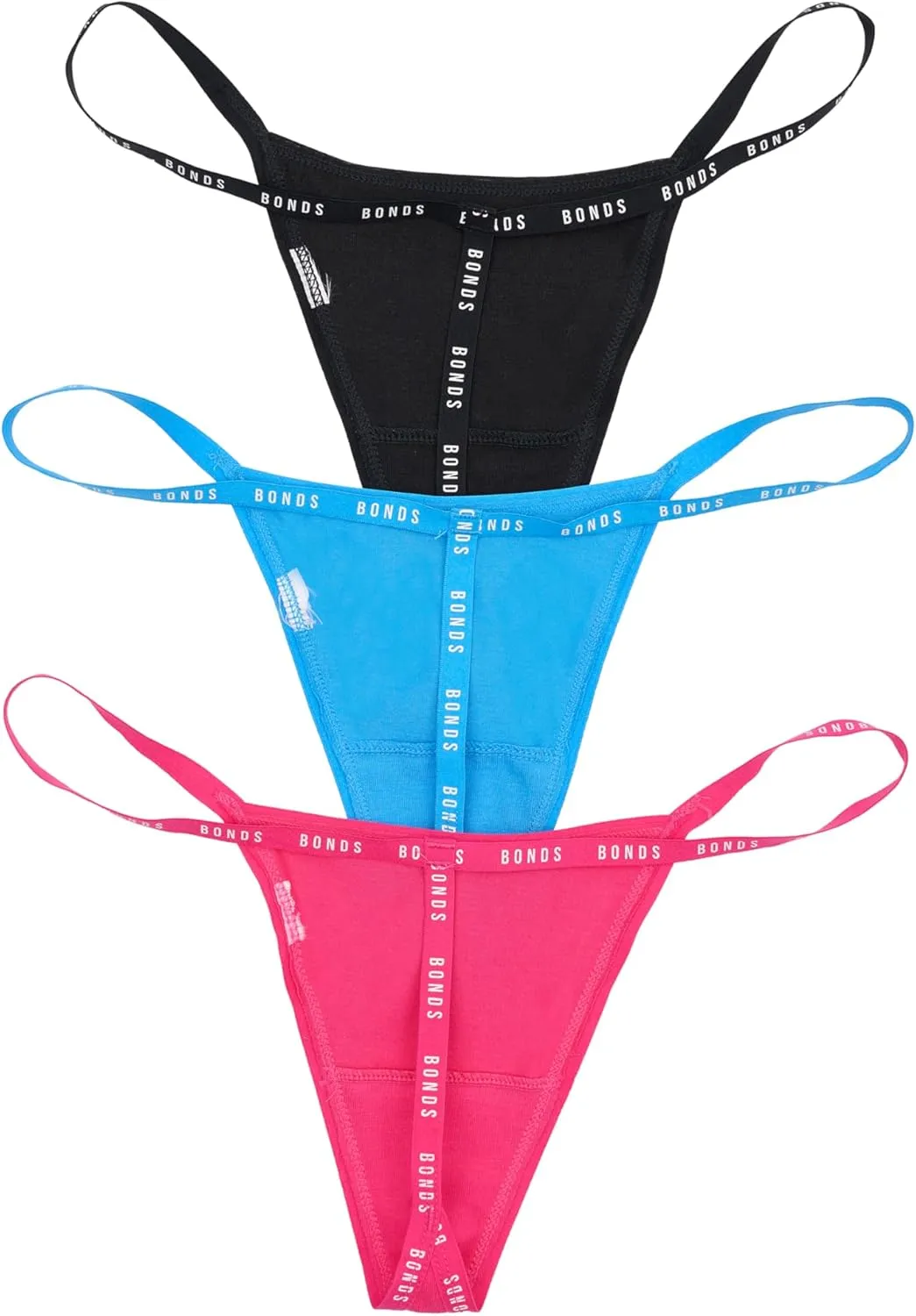 Bonds G Icons String Thong Underwear in Cotton-Rich Blend for Women, 3-Pack