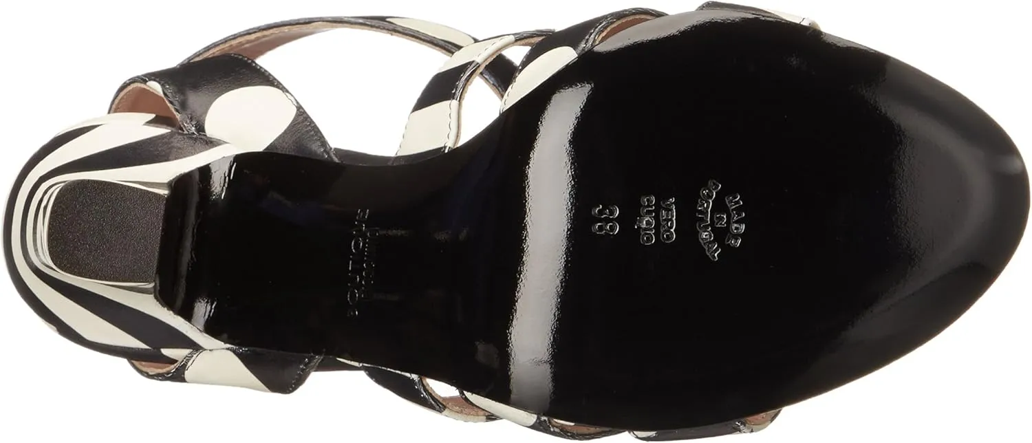 Boutique Moschino Women's Stripes and Polka Dots Dress Sandal
