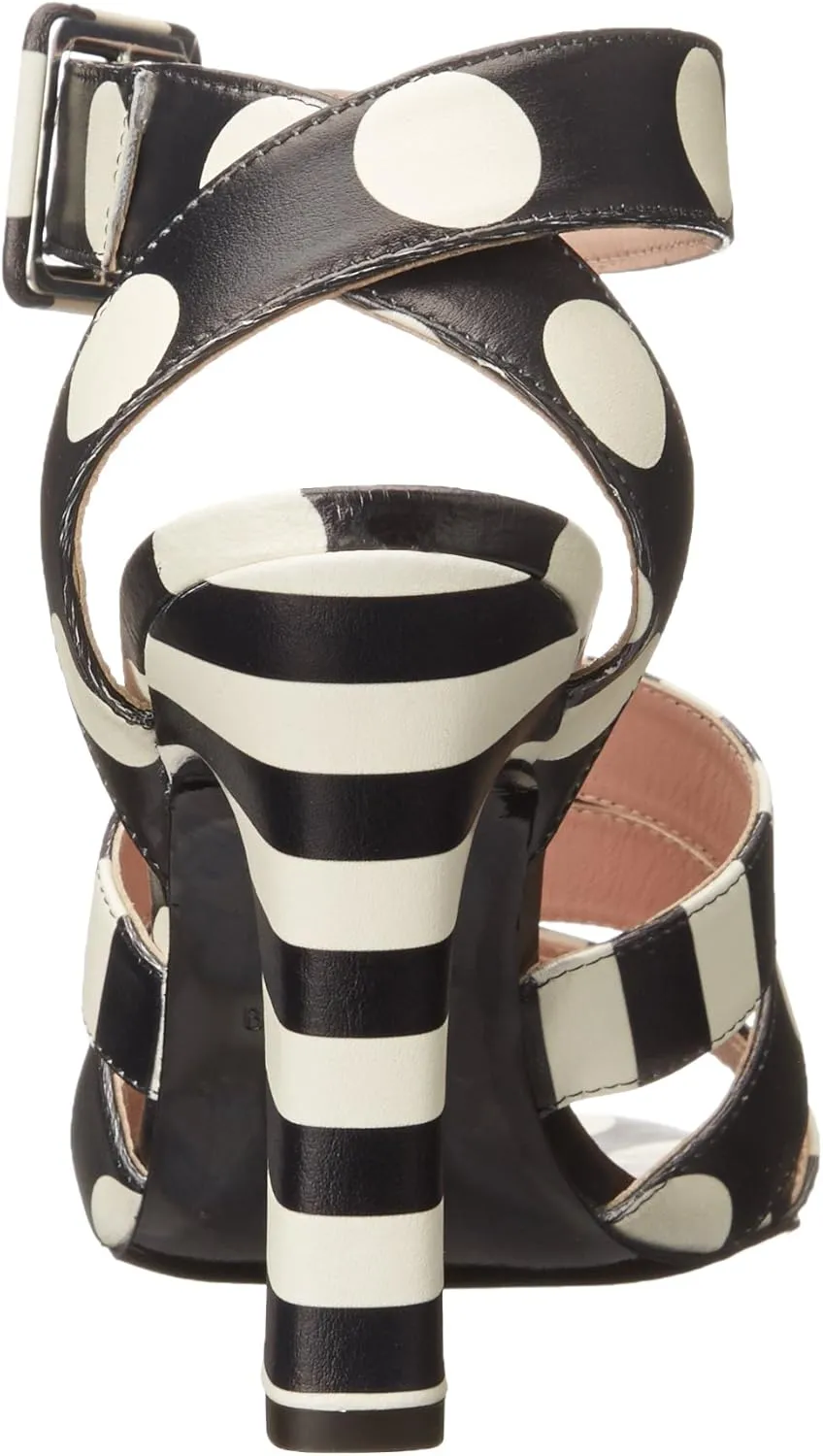 Boutique Moschino Women's Stripes and Polka Dots Dress Sandal