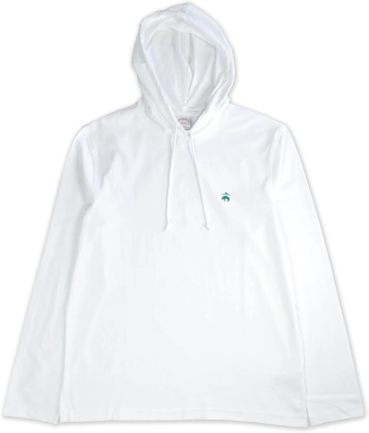 Brooks Brothers Mens Original Fit All Cotton L/S Hooded Shirt,