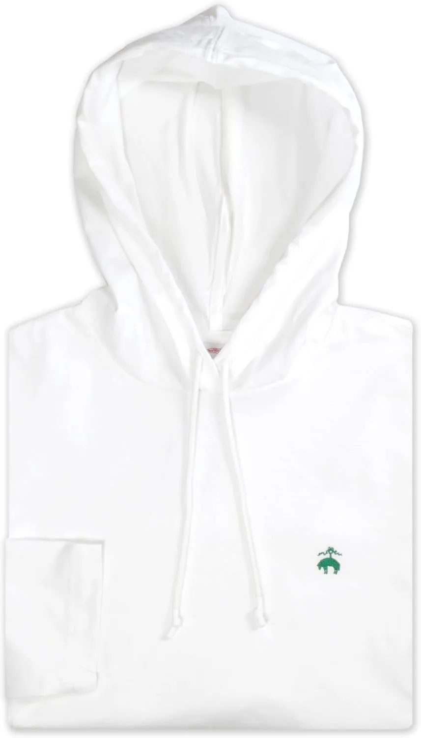 Brooks Brothers Mens Original Fit All Cotton L/S Hooded Shirt,