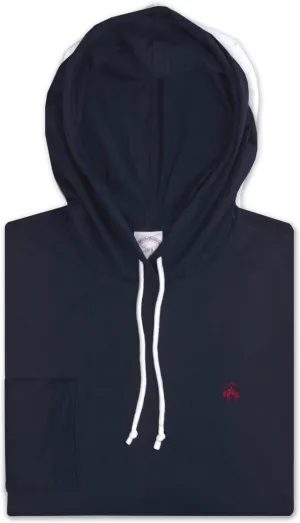 Brooks Brothers Mens Original Fit All Cotton L/S Hooded Shirt,