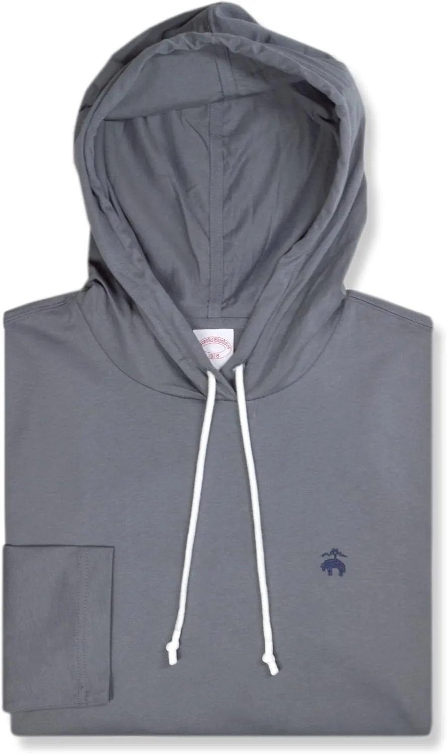 Brooks Brothers Mens Original Fit All Cotton L/S Hooded Shirt,