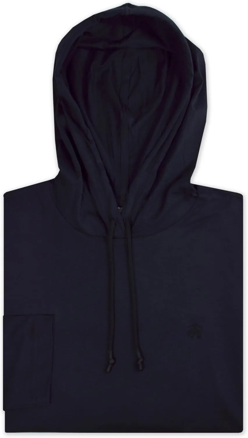 Brooks Brothers Mens Original Fit All Cotton L/S Hooded Shirt,