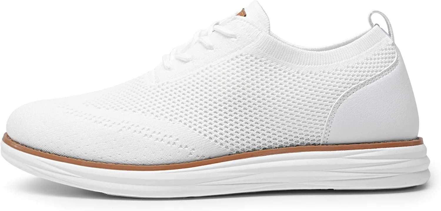 Bruno Marc Men's KnitFlex Breeze Mesh Sneakers Oxfords Lace-Up Lightweight Casual Walking Shoes