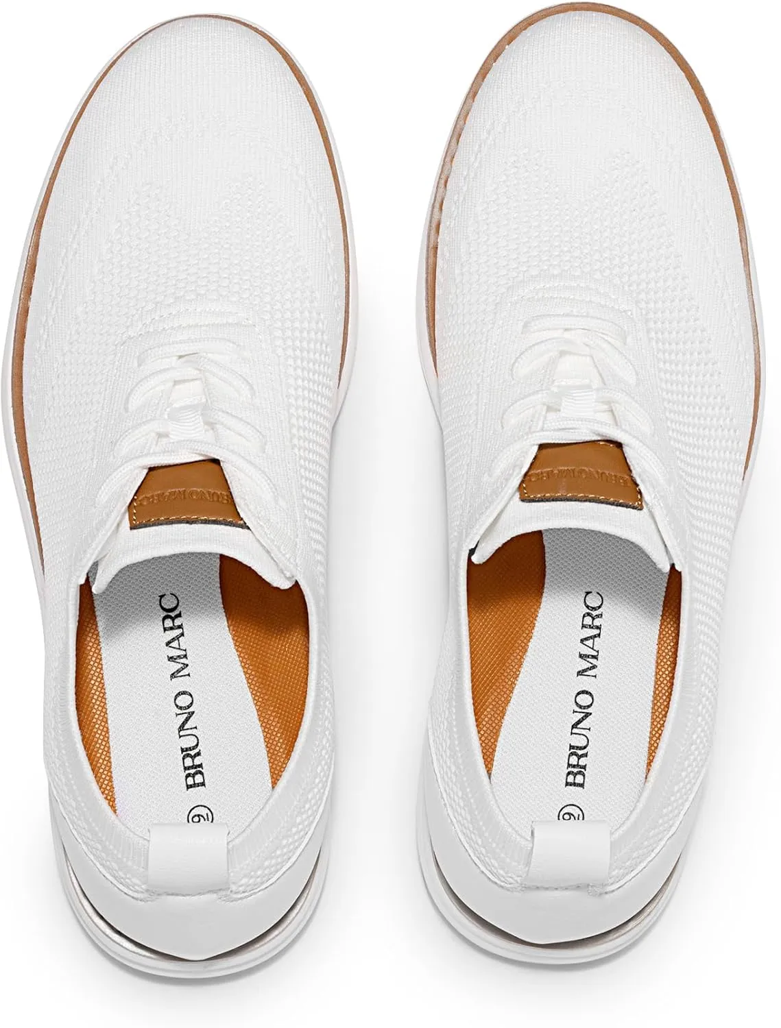 Bruno Marc Men's KnitFlex Breeze Mesh Sneakers Oxfords Lace-Up Lightweight Casual Walking Shoes