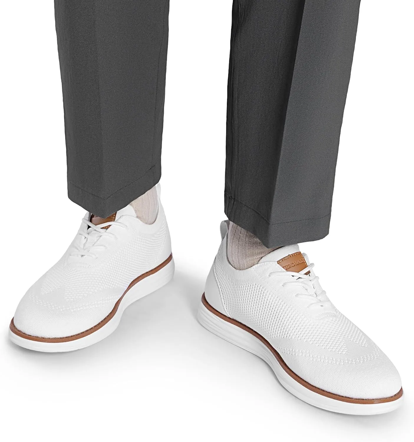 Bruno Marc Men's KnitFlex Breeze Mesh Sneakers Oxfords Lace-Up Lightweight Casual Walking Shoes