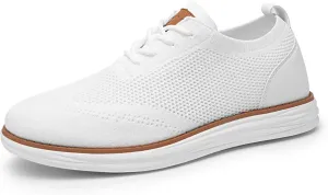 Bruno Marc Men's KnitFlex Breeze Mesh Sneakers Oxfords Lace-Up Lightweight Casual Walking Shoes