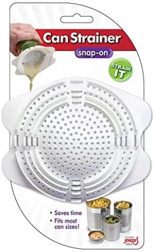 Can Colander Strainer (4 Pack), Best for Canned Tuna, Vegetables & Fruit, Easy Fit Food Strainers for Clean Food Preparation, Kitchen Gadget that is Fun & Practical For No Messes