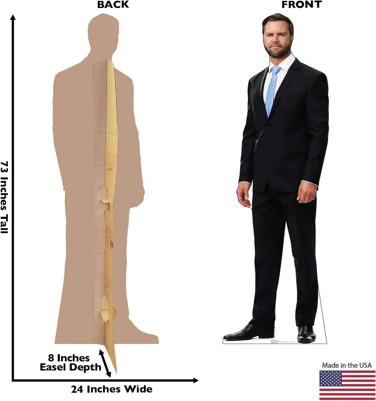 Cardboard People JD Vance Life Size Cardboard Cutout Standup