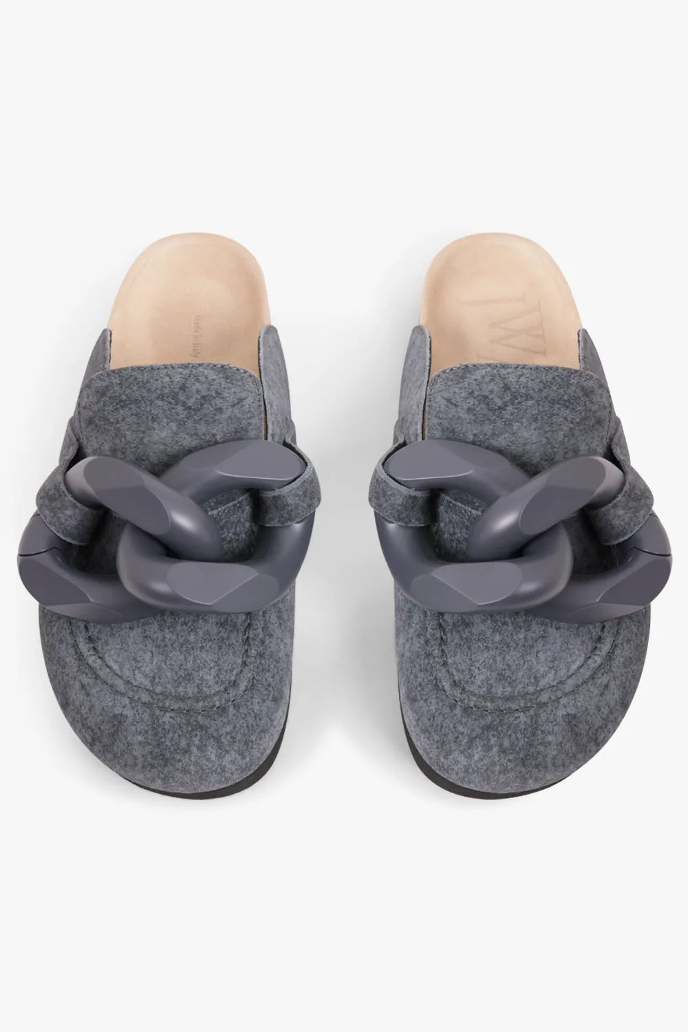 Chain Mule Slip on Loafer | Grey