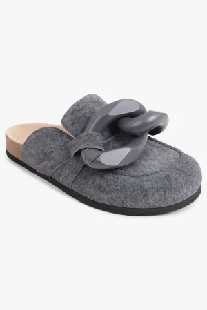 Chain Mule Slip on Loafer | Grey