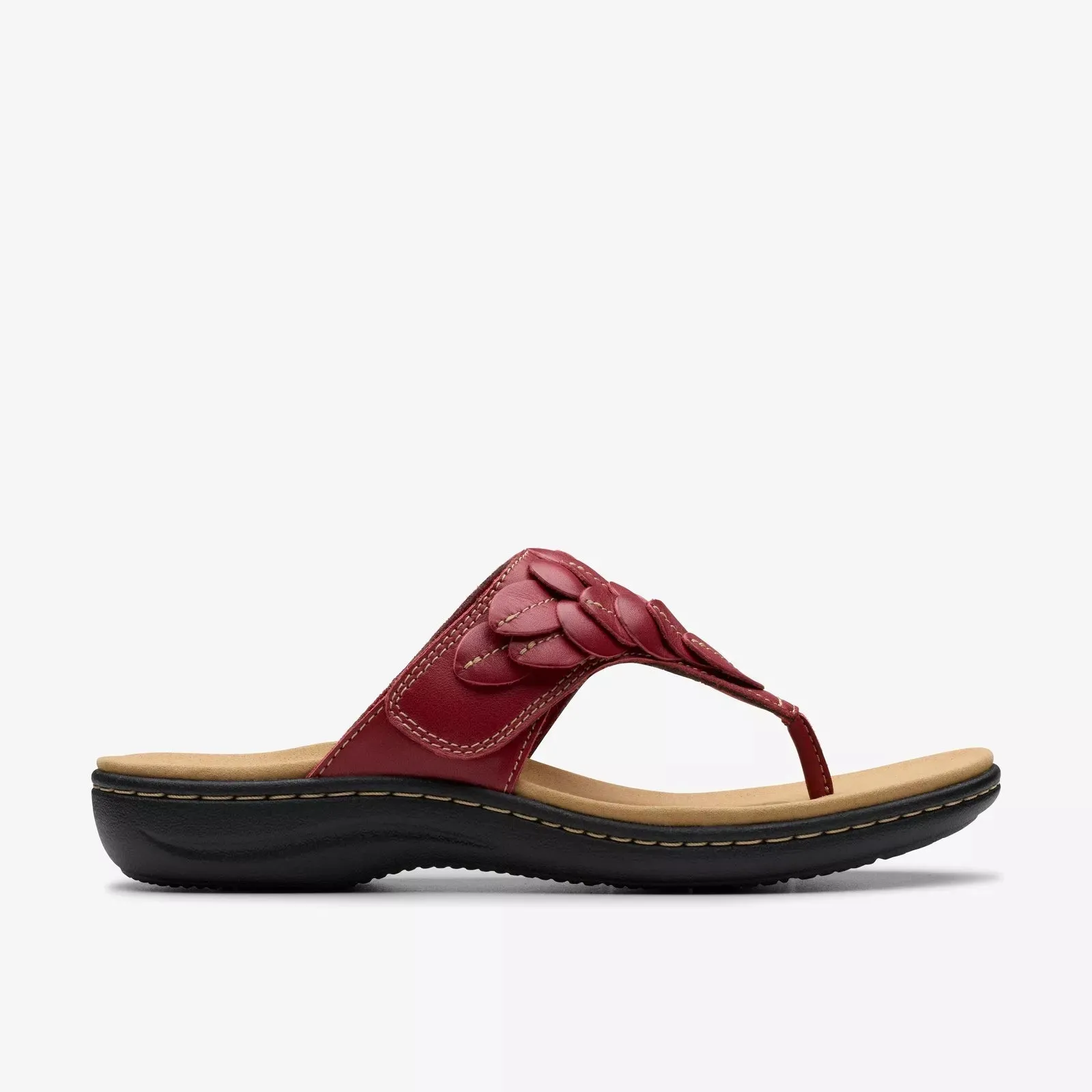 Clarks Women's Laurieann Palm Red Leather 26181705
