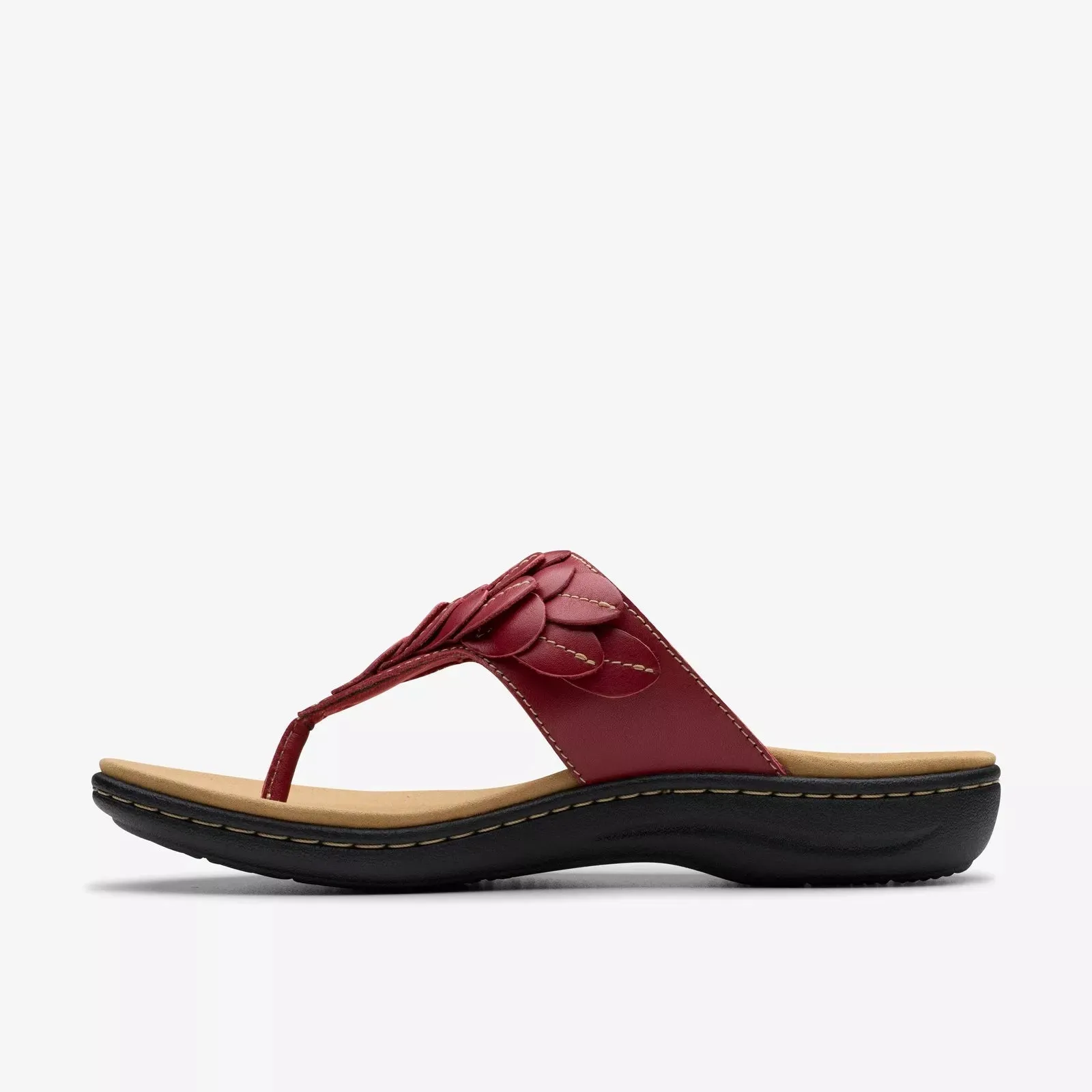 Clarks Women's Laurieann Palm Red Leather 26181705