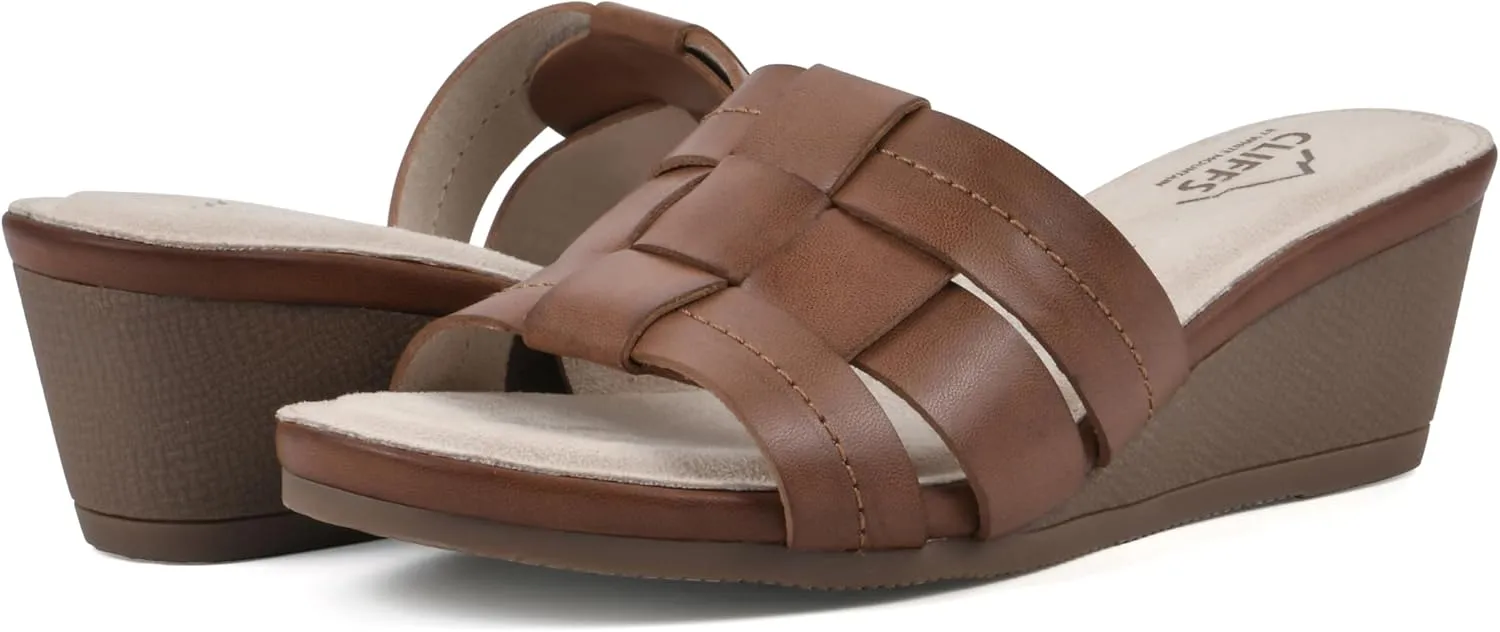 CLIFFS BY WHITE MOUNTAIN Women's Candyce Wedge Sandal