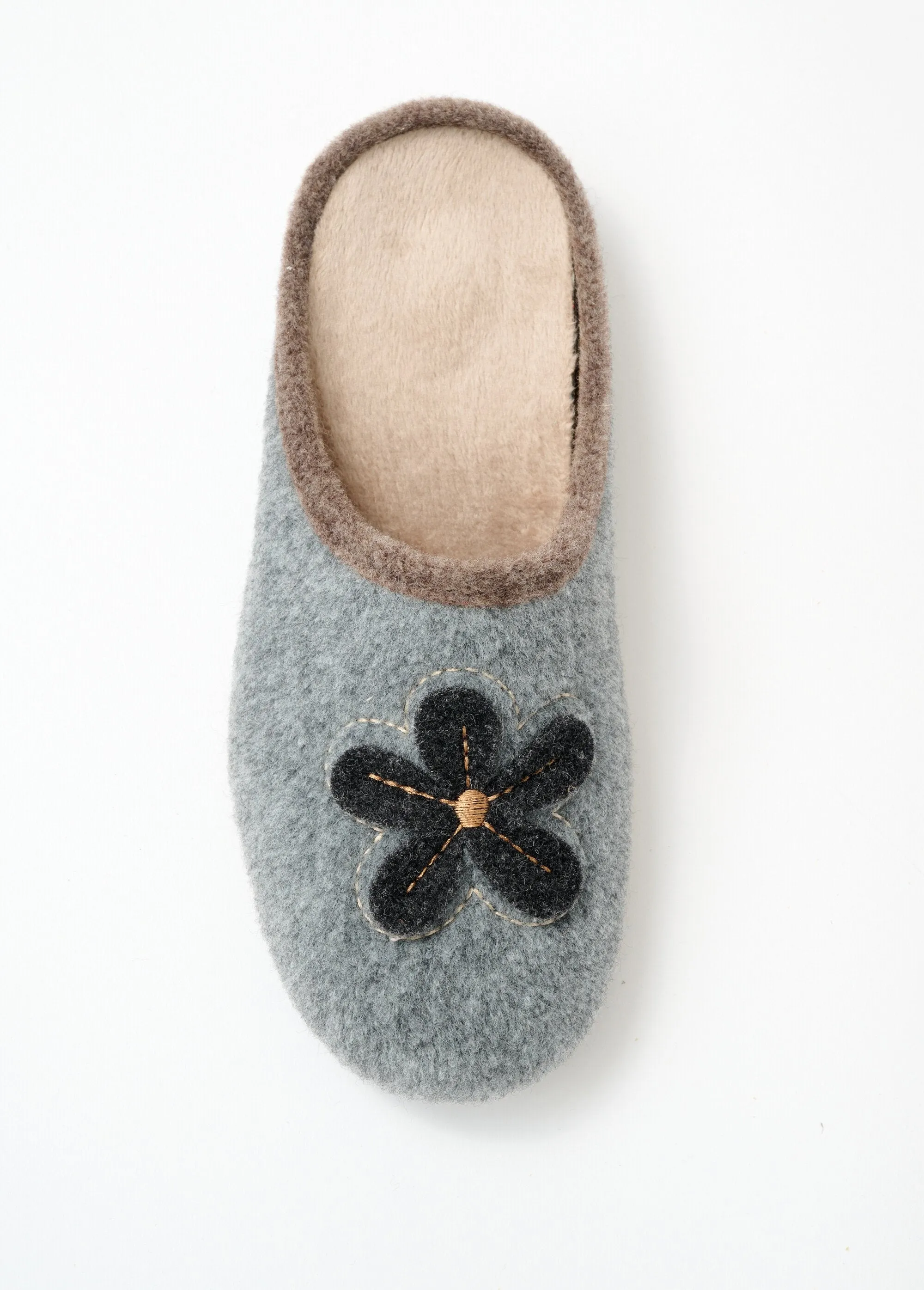 Comfort width wedge mule slippers