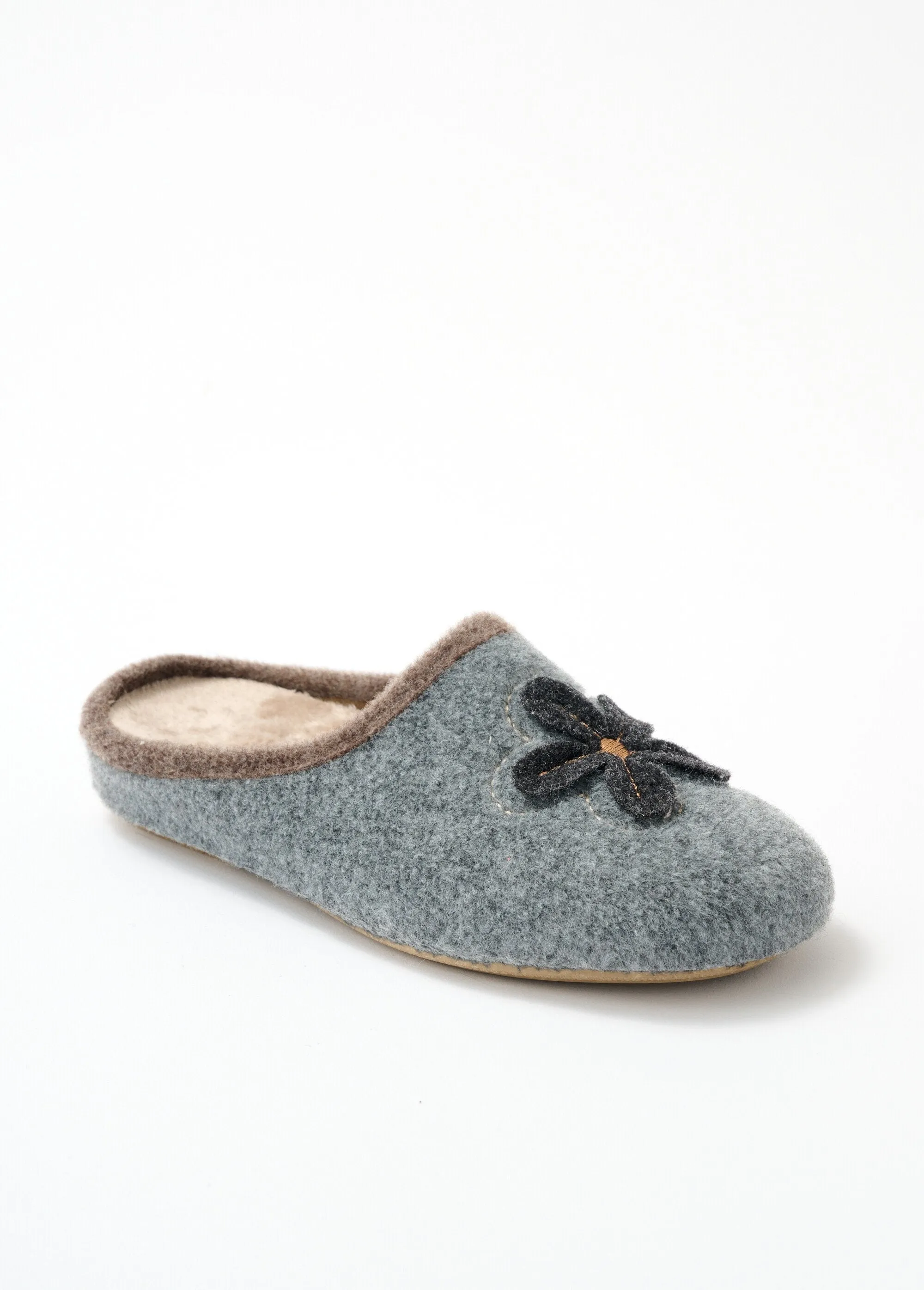Comfort width wedge mule slippers
