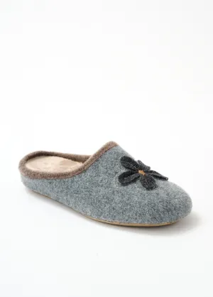 Comfort width wedge mule slippers