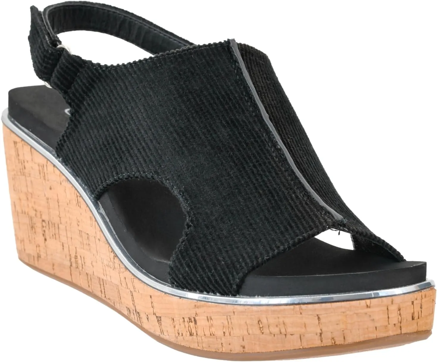 Corkys Footwear Womens Carley Wedges, Featuring Corkys EVA Foam Cushioned Insoles, A 2.5 Inch Heel, Lightweight For All Day Wear, And Hook And Loop Closure